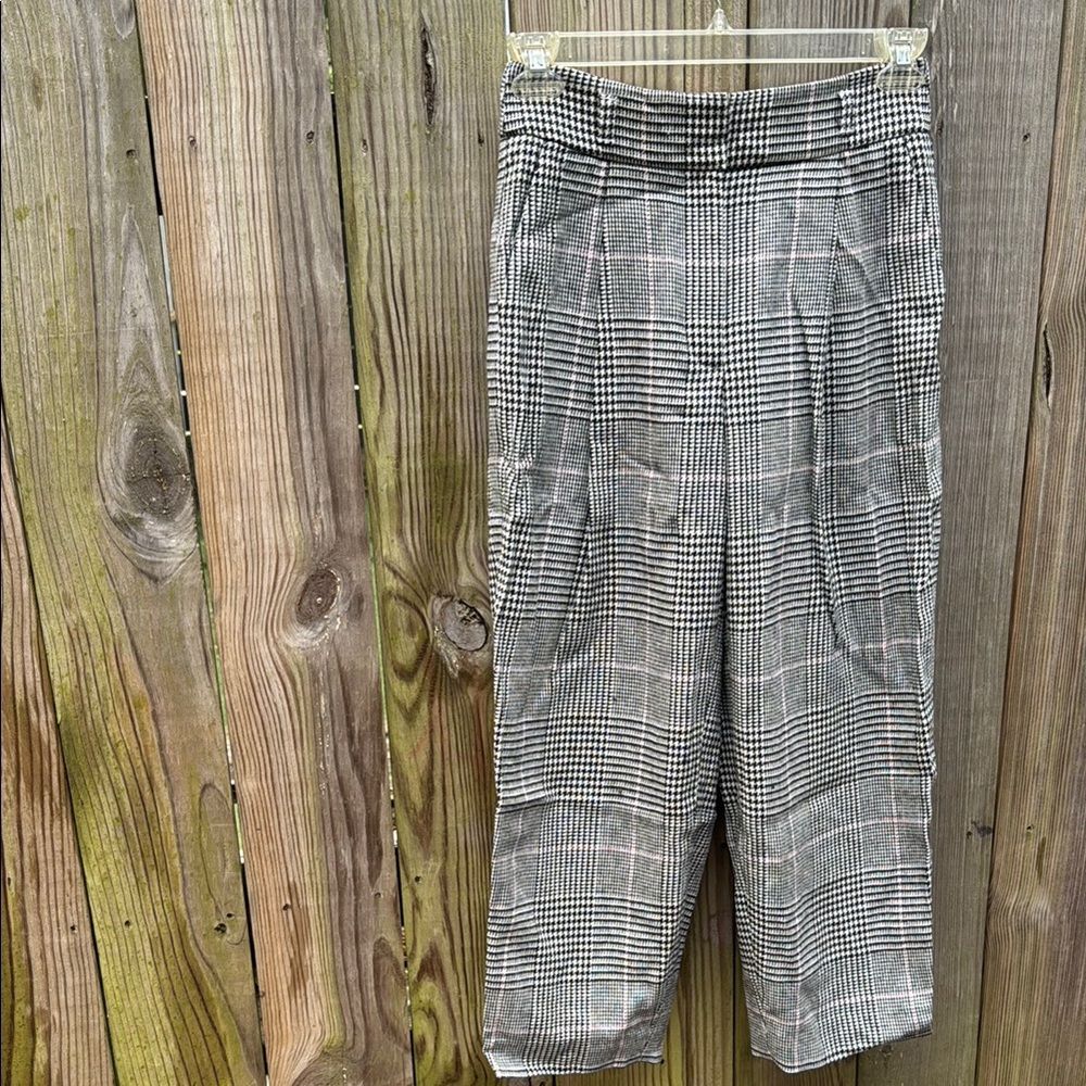 NWT J. Crew B&W Houndstooth Pants - Size 2